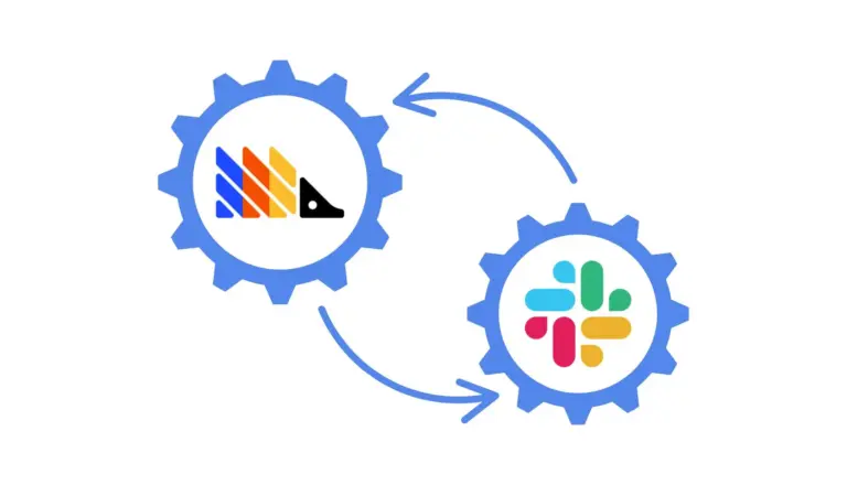 Illustration of PostHog and Slack logos connected by arrows