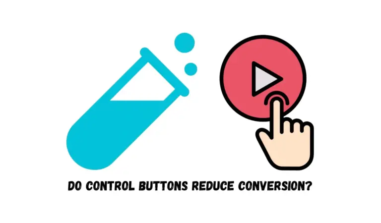 Illustration of a video control bar and a hand pressing a play button